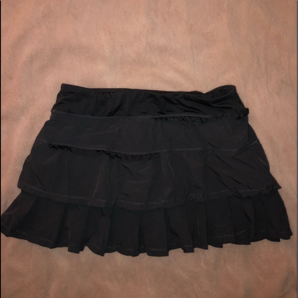Black Ruffle Tennis Skirt